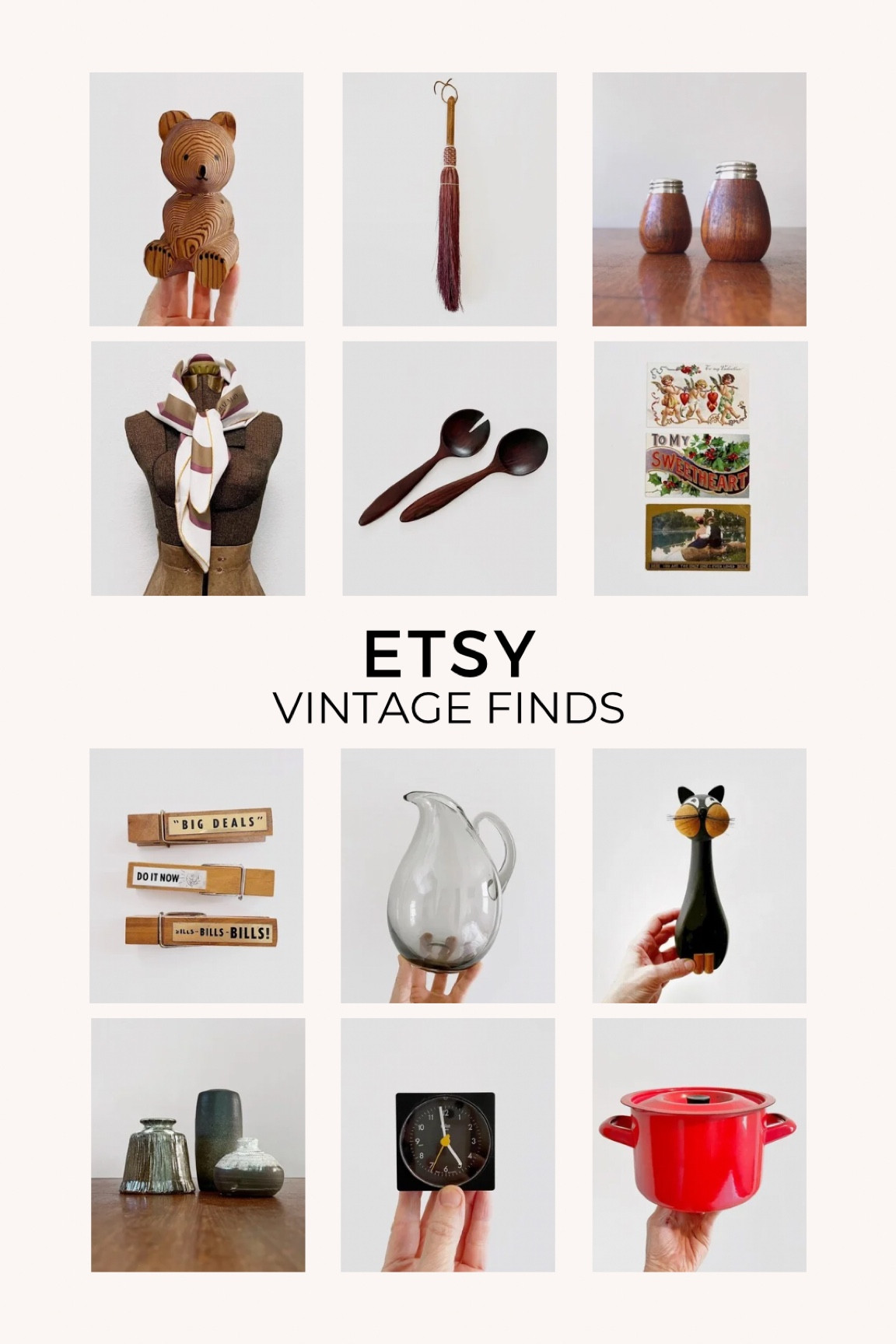 Etsy finds , vintage decor , home , scarf , cat decor , kitchen , clock , witchy , postcards , glass vase , ceramic , silk , pottery , vintage cookware , red pot , crock , pitcher , witch’s broom , art , etsy gift , vintage gifts

#LTKHome #LTKFindsUnder50