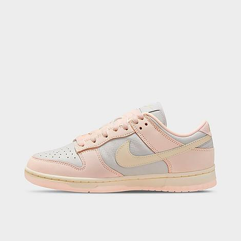 Nike Women's Dunk Low Premium Casual Shoes in Pink/Light Soft Pink Size 11.5 Leather | Finish Line (US)