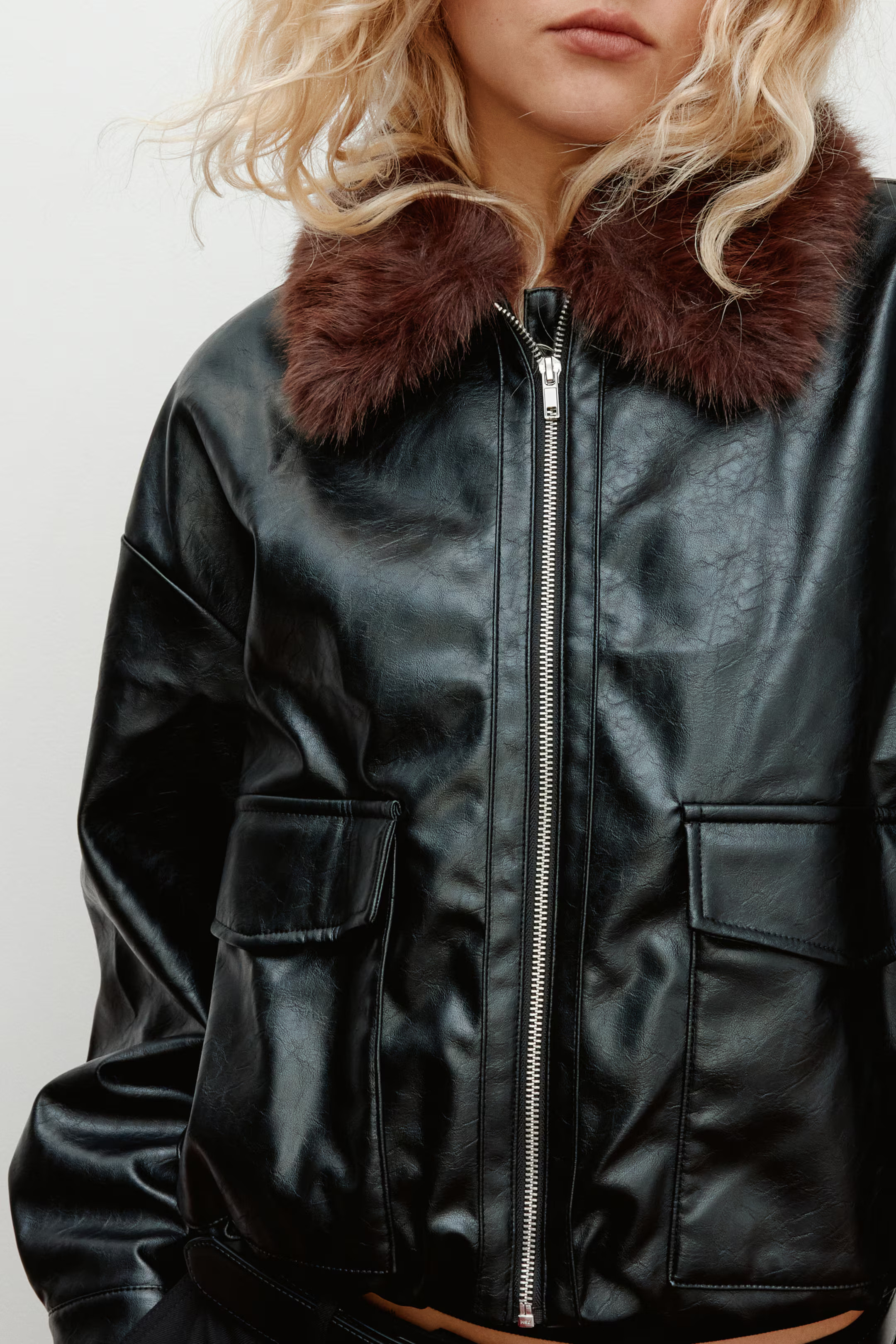 Jacket with Fluffy Collar | H&M (US + CA)