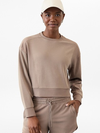 Seasoft Rib Crewneck Sweatshirt | Athleta