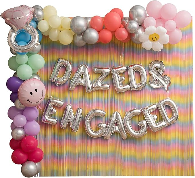 Dazed and Engaged Bachelorette Decorations I Groovy Bachelorette Party Decorations for Retro Bach... | Amazon (US)