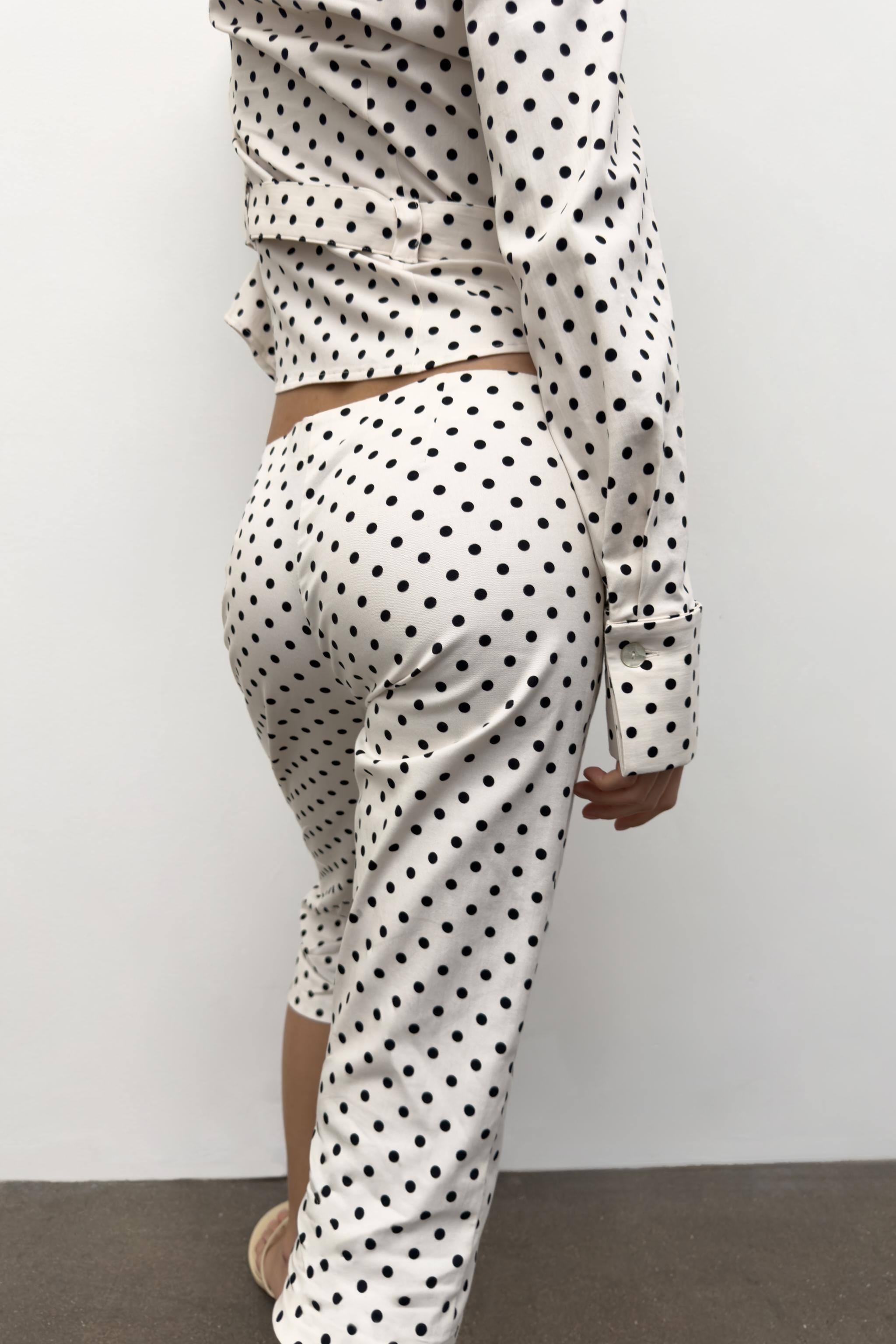 POLKA DOT CAPRI TROUSERS | Zara UK