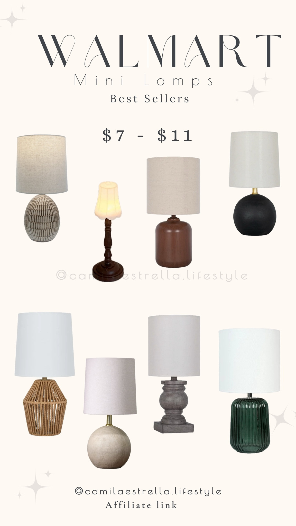 Mini Lamps - Best Sellers $7-$11 

#LTKHome #LTKSaleAlert #LTKSeasonal