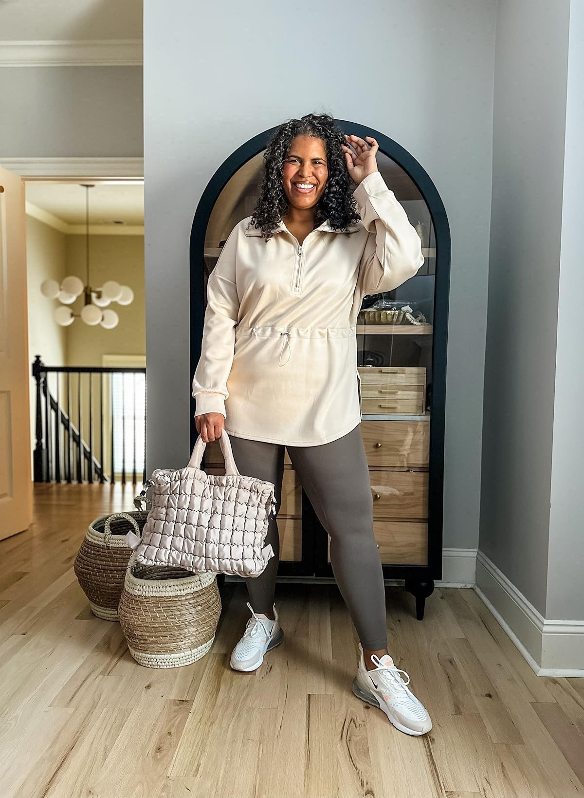 This pullover is super soft and roomy (immediately ordered another) and these leggings are seamless and nice and love! Wearing xxl in everything. Perfect for a comfy yet stylish look. #amazonfashion #casualvibes

#LTKStyleTip #LTKActive #LTKPlusSize