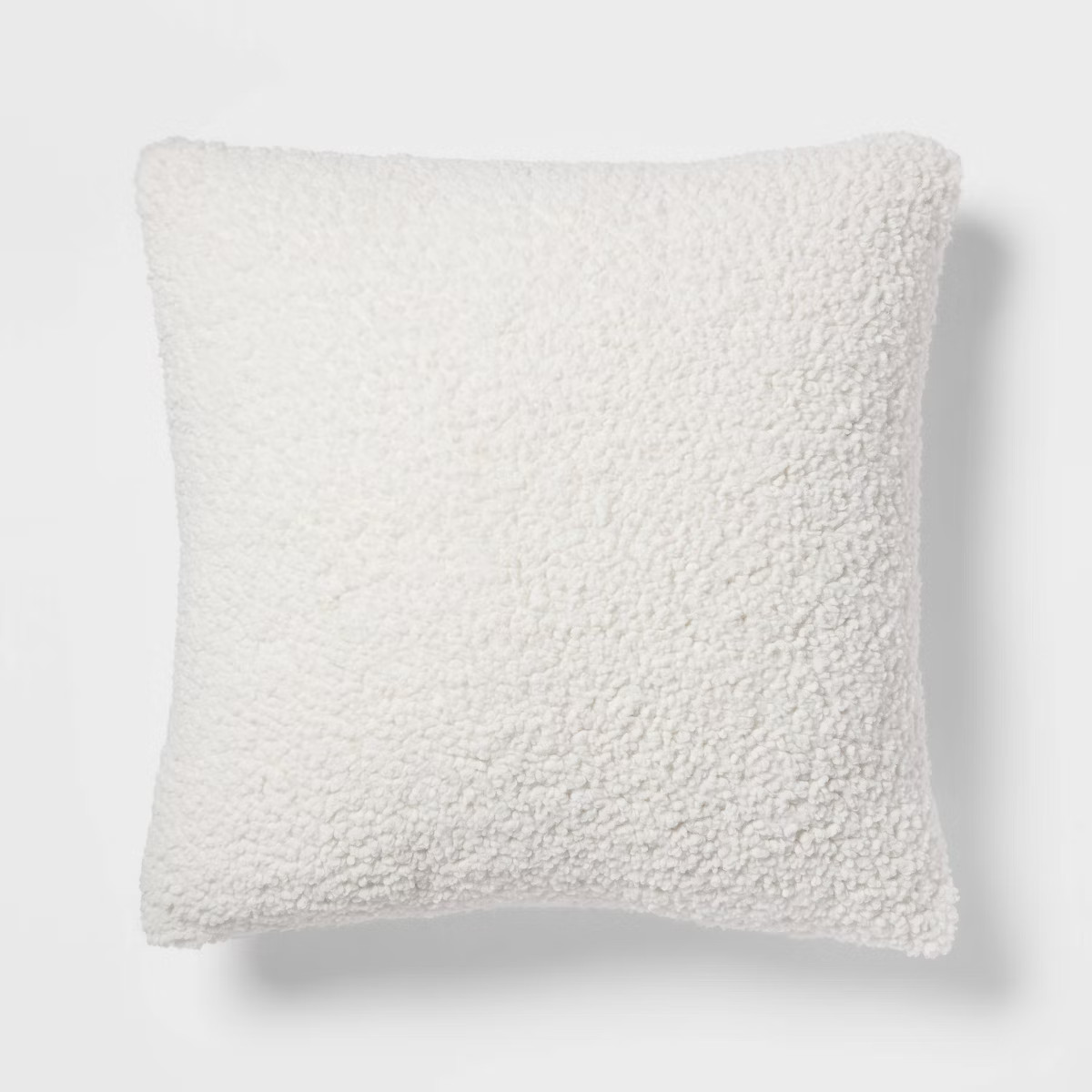 Euro Traditional Cozy Faux Shearling Fur Decorative Throw Pillow Cream - Threshold™: Indoor Squ... | Target