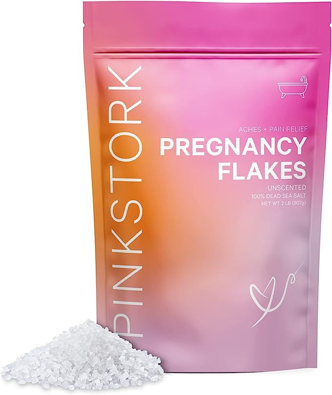 Pink Stork Pregnancy Flakes: Bath Salts with Pure Magnesium (Unscented), Alleviates Pregnancy Ach... | Amazon (US)