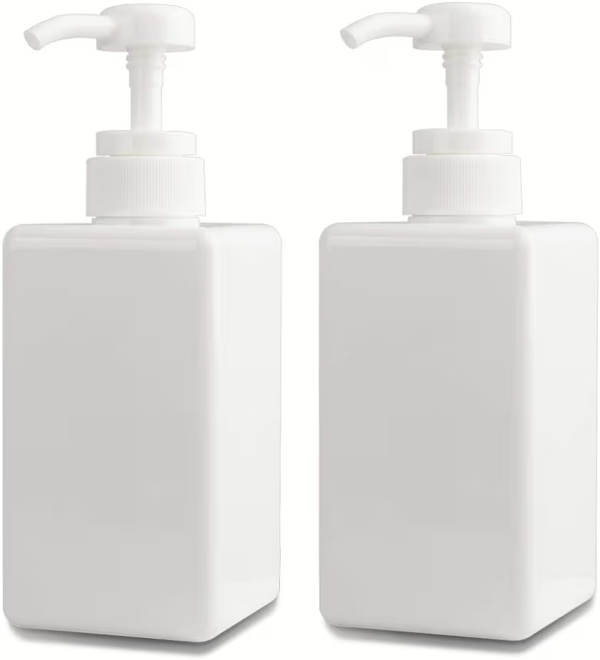 Pump Bottle, Refillable Plastic Empty Lotion Soap Dispenser Liquid Container for Bathroom Shampoo... | Amazon (US)