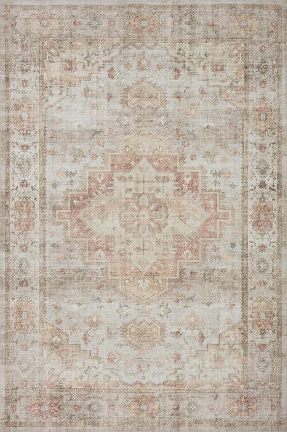 Loloi II Heidi Collection HEI-02 Area Rug 6' x 9' Sage/Multi Rectangular 0.13" Thick | Amazon (US)