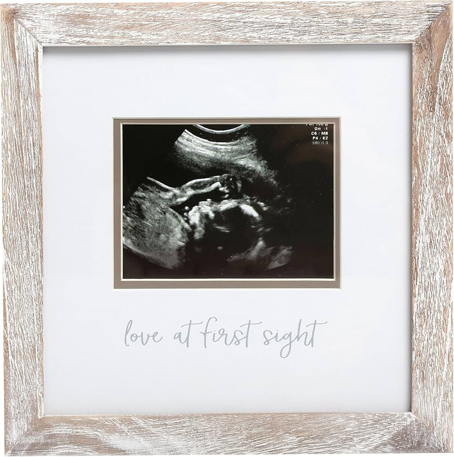 Pearhead Love at First Sight Sonogram Picture Frame, Gender Neutral Ultrasound Keepsake, Baby Gif... | Amazon (US)