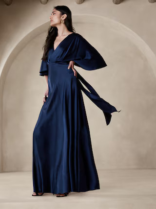 Aura Silk Maxi Dress | Banana Republic (US)