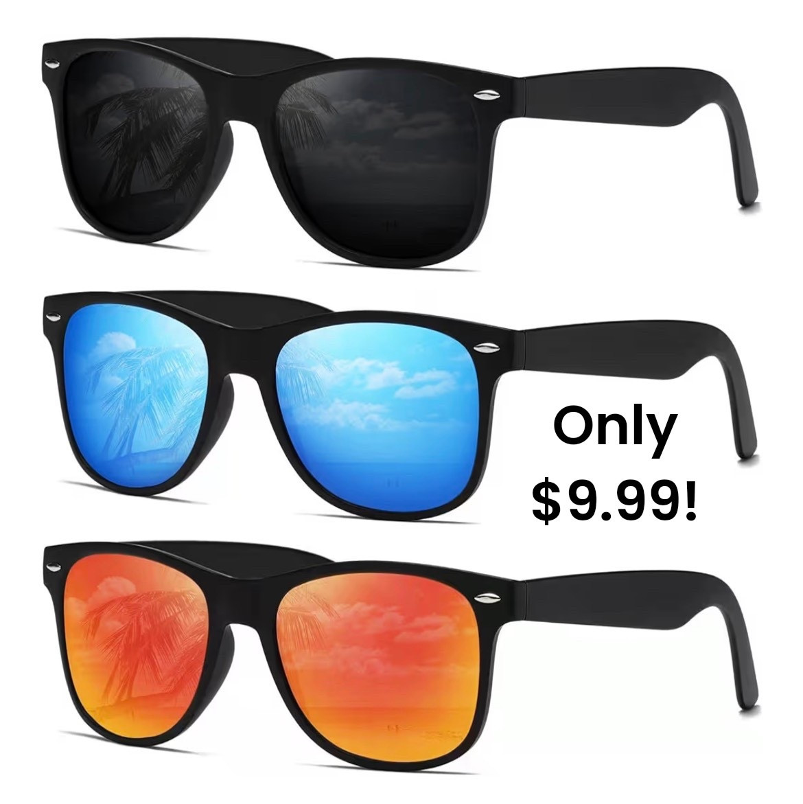 Happy Friday! This 3 pack of AMAZING polarized sunglasses is down to only $9.99 today! We have purchased this set a few times for ourselves and to have extras when we have kiddos over and they need a pair. 🕶️  They’re unisex so easy for anyone to wear! Fantastic deal  😎 

#LTKHome #LTKSeasonal #LTKSaleAlert