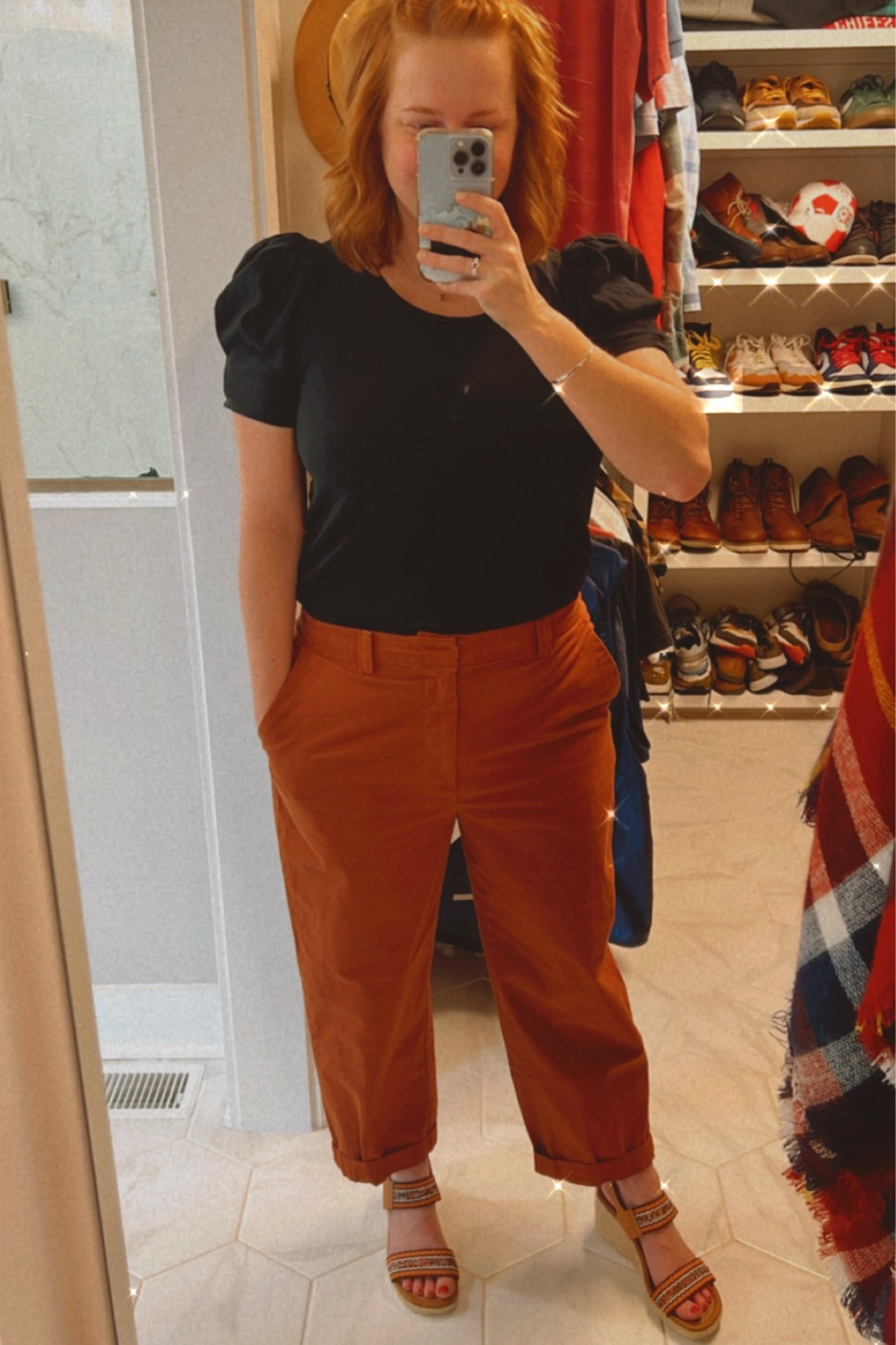 Spring is making promises outside! It’s officially espadrille/sandal weather. Obsessed with this 1state top and gap chino for a casual workday. 

#LTKSale #LTKcurves #LTKSeasonal