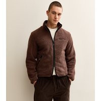 Men's Brown Oversized Teddy Jacket Jack & Jones New Look | New Look (UK)