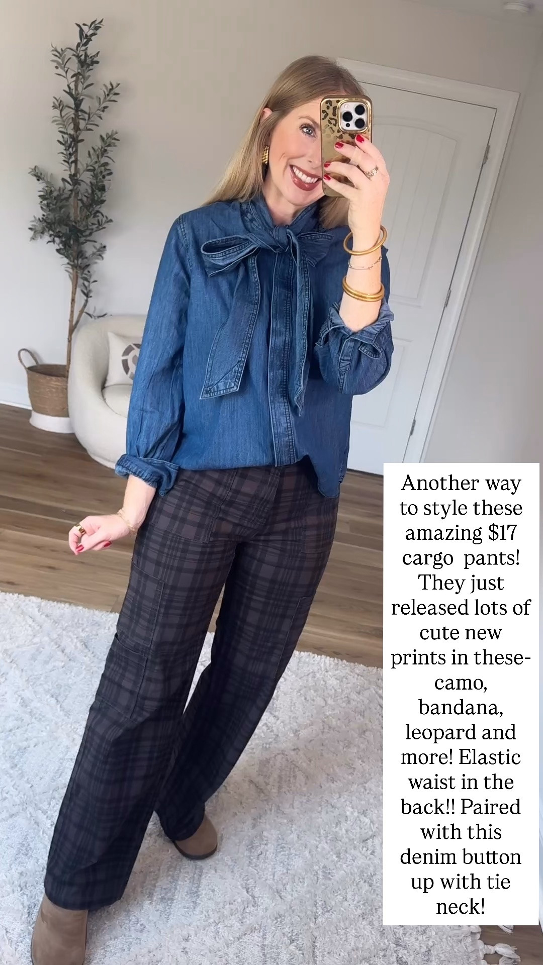 $17 cargo plaid pants from Walmart

#LTKootd
