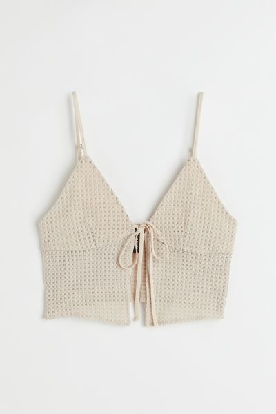 Knit Tie-detail Top | H&M (US)