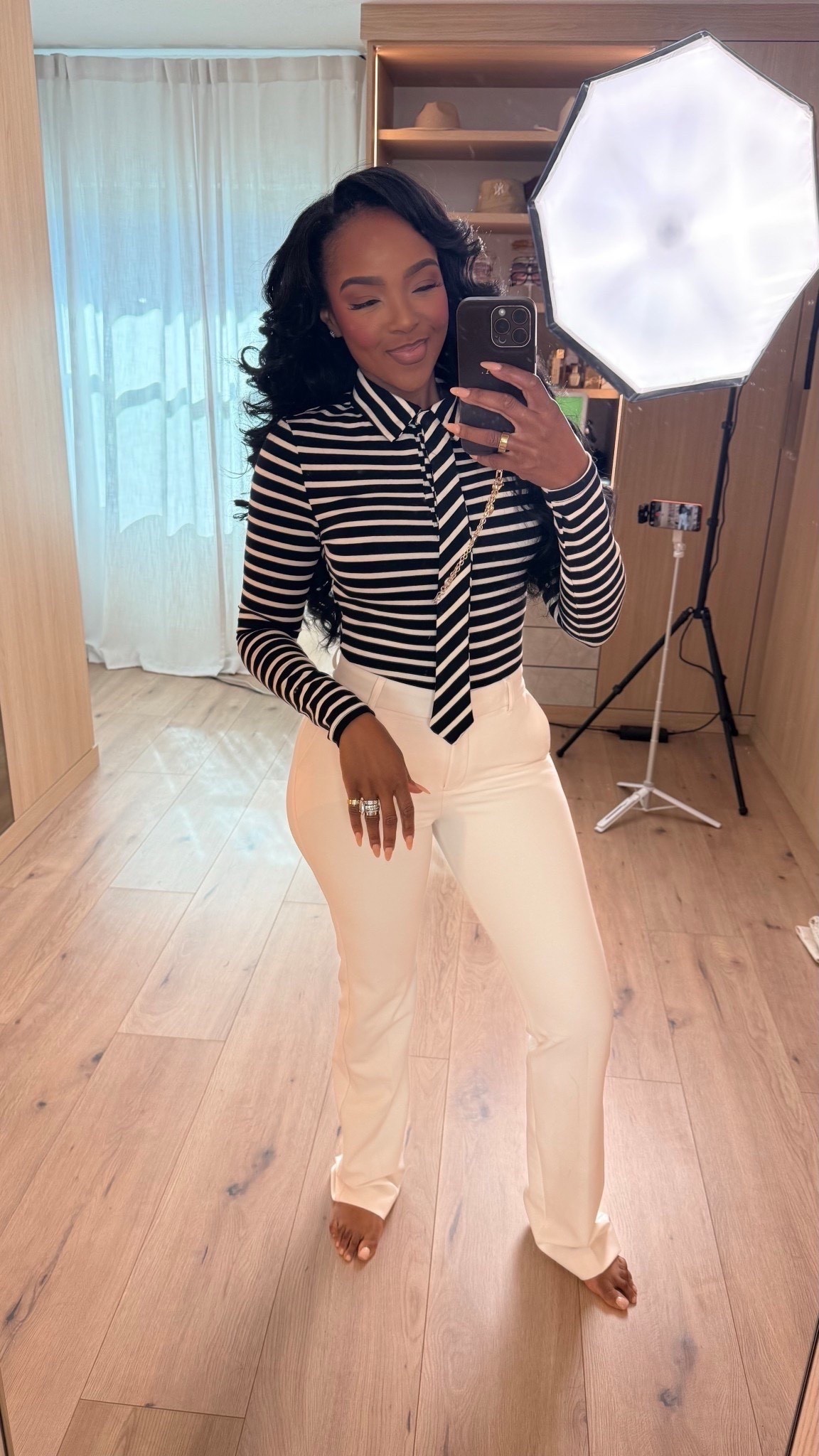 Scroll to shop! Easy striped workwear outfit with white trousers ✨

#LTKootd #LTKPetite #LTKgrwm

#LTKootd #LTKPetite #LTKgrwm