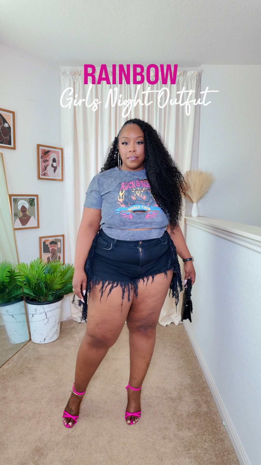 Girls night out vibes shorts 1X top 1X heels 7.5

#LTKootd #LTKMidsize