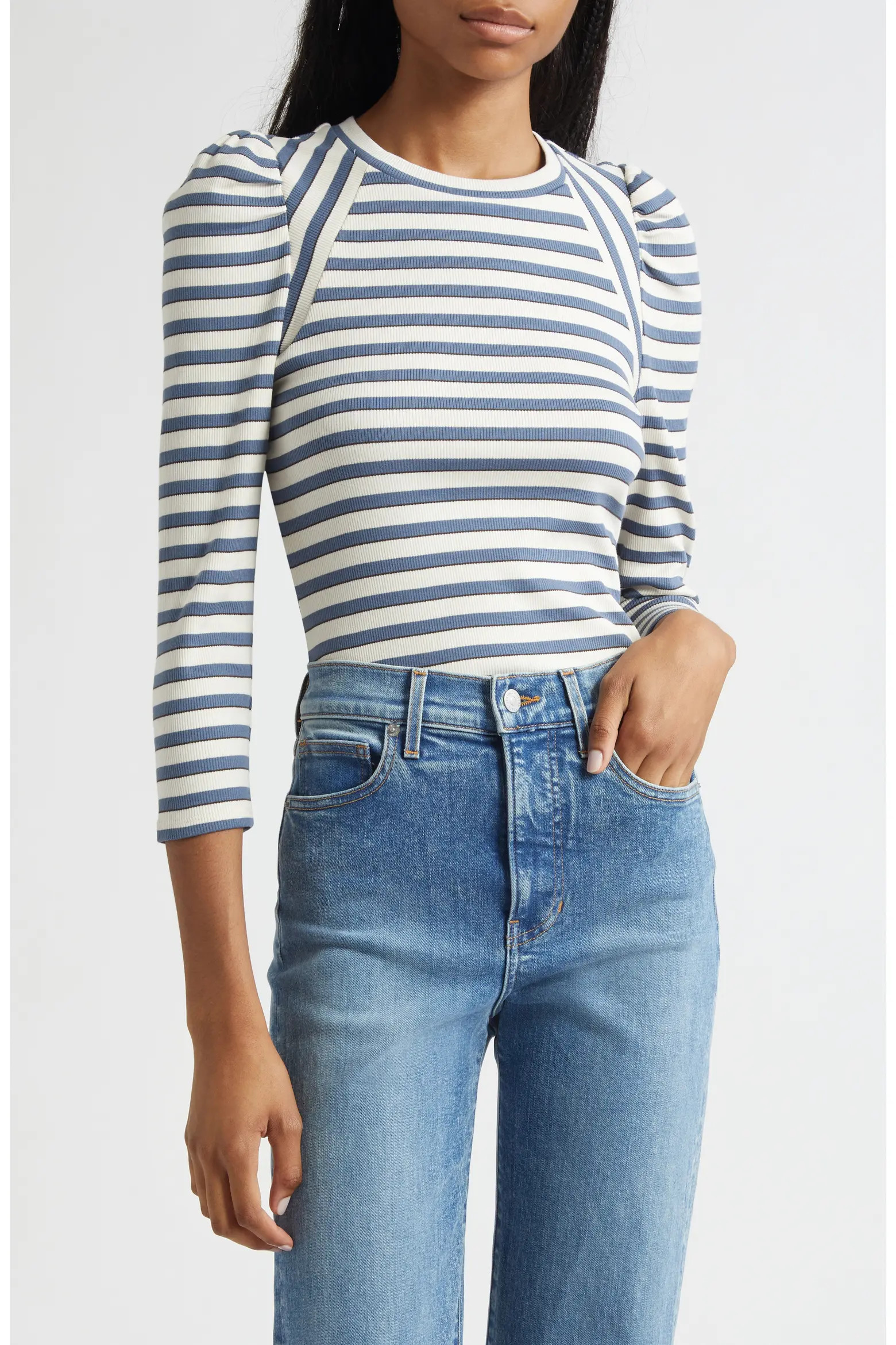 Veronica Beard Delano Stripe Raglan Sleeve Top (Women) | Nordstromrack | Nordstrom Rack