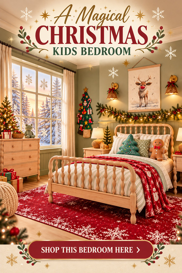 Transform your little one's space into a magical Christmas kids bedroom
