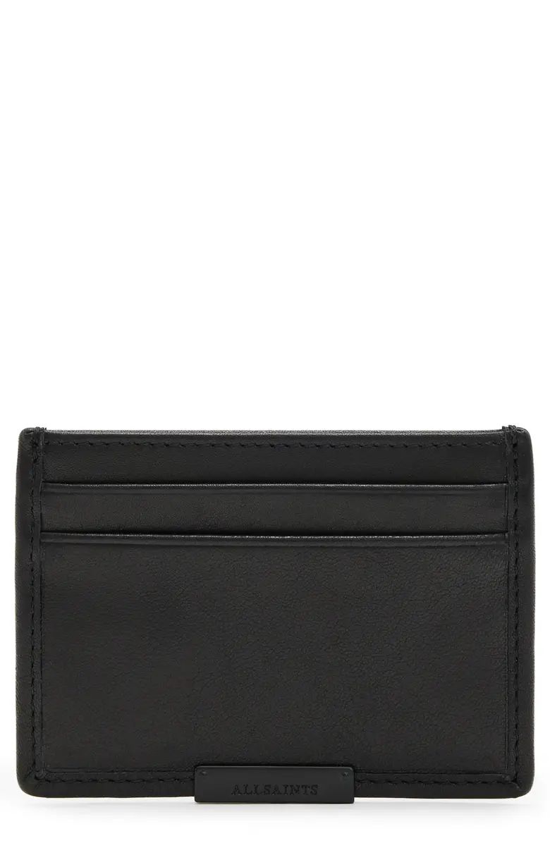 AllSaints Dove Leather Card Case | Nordstrom | Nordstrom