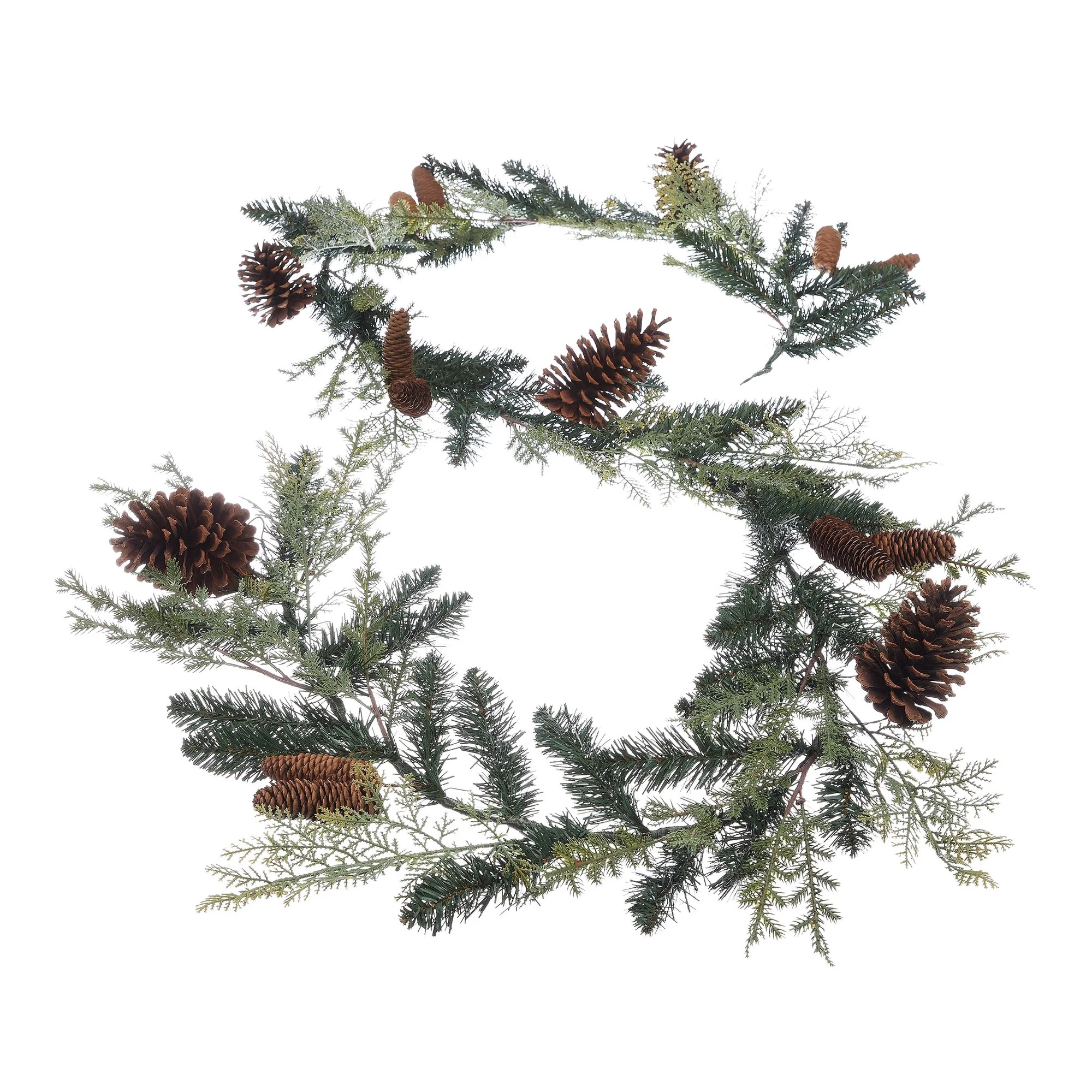 Holiday Time Mixed Greenery Un-Lit Garland, 9' - Walmart.com | Walmart (US)