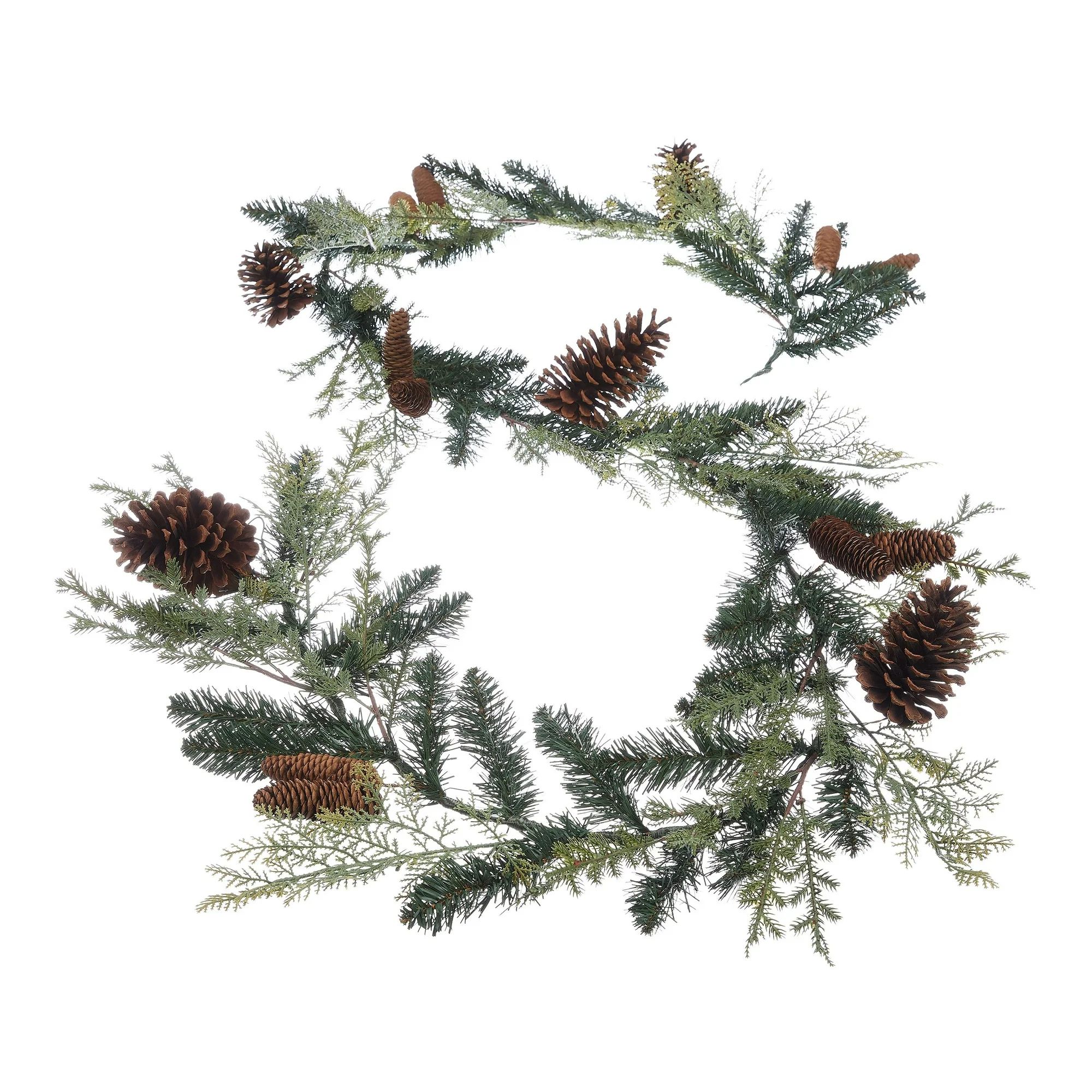 Holiday Time Mixed Greenery Un-Lit Garland, 9' | Walmart (US)