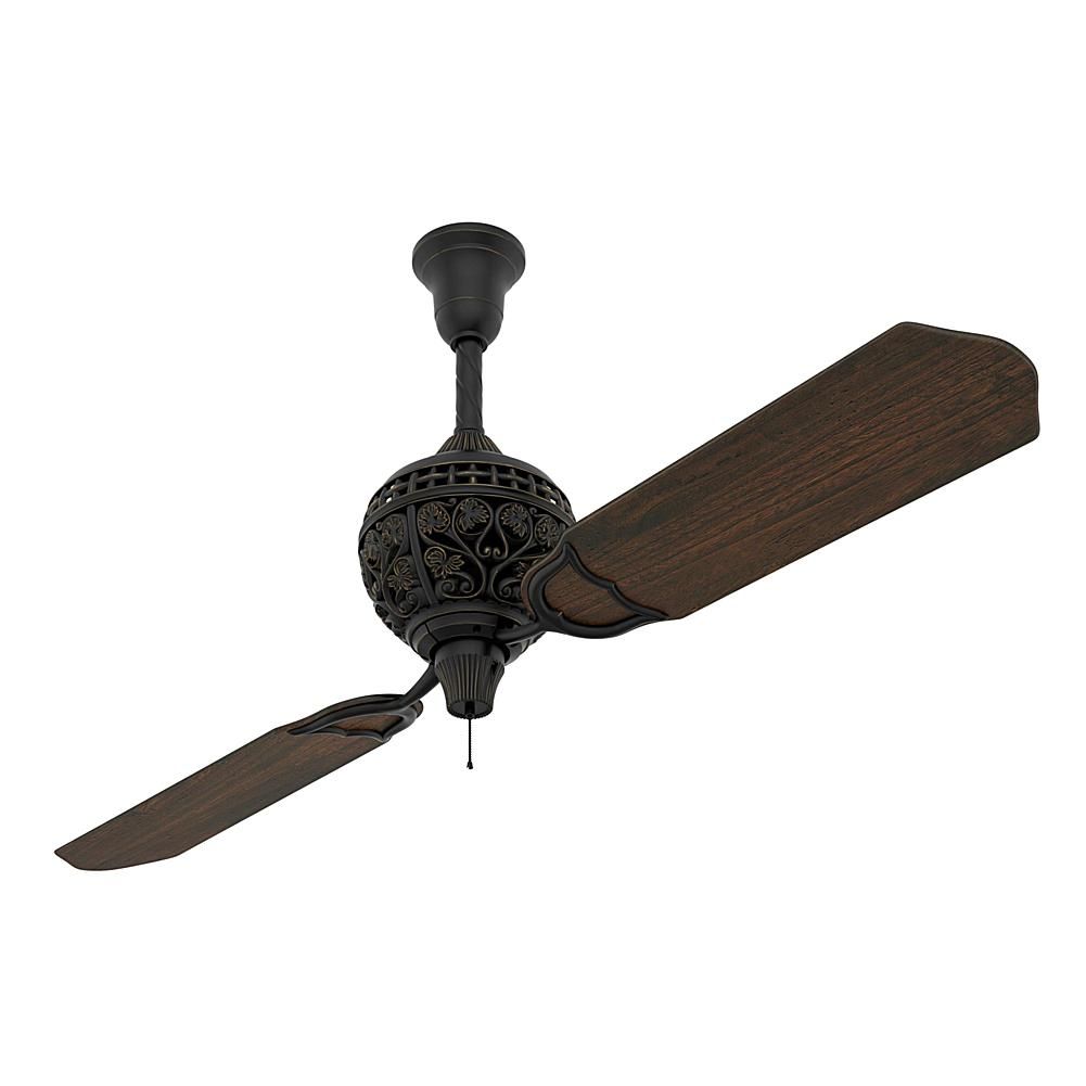 Hunter Fan Company Hunter 60"" 1886 Limited Edition Midas Black Ceiling Fan w Pull Chain | HSN