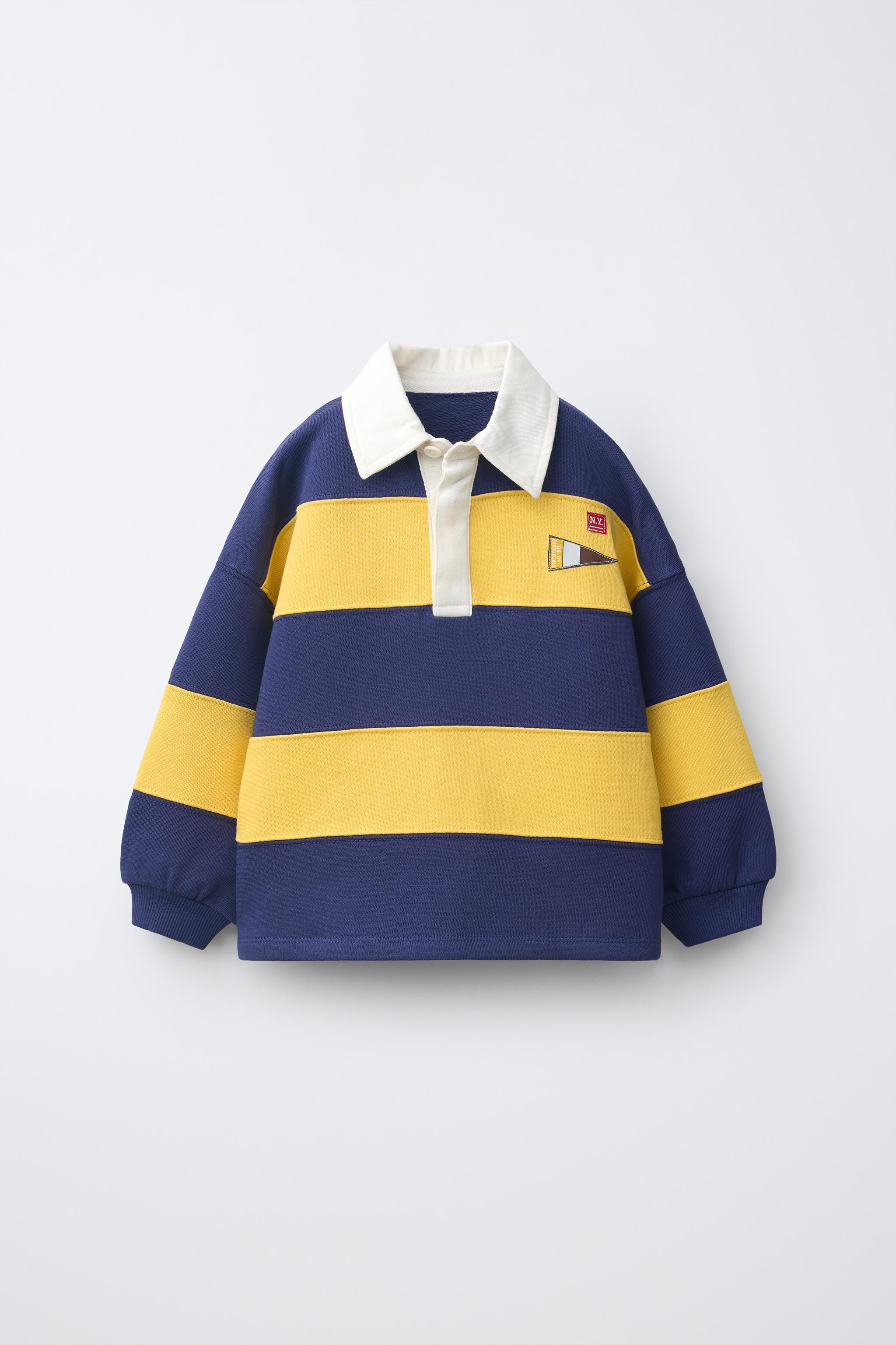 Poloshirt mit Polokragen und langen \u00c4rmeln mit Rippenb\u00fcndchen. Verdeckte Knopfleiste im... | Zara DE