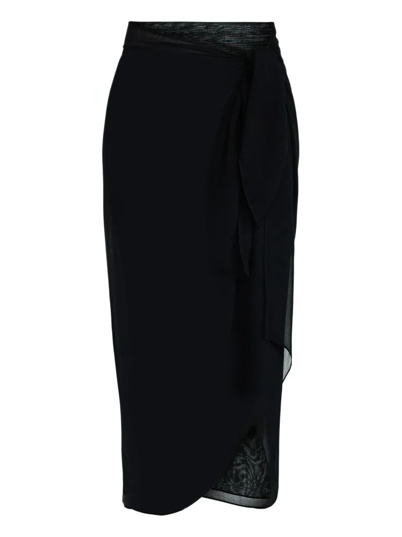 Time and Tru Women's Solid Pareo, One Size, Black Soot | Walmart (US)