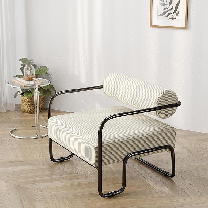 Yogald Accent Chair, Modern Armchair with Metal Frame, Comfy Soft Upholstered Reading Chair, for ... | Amazon (US)