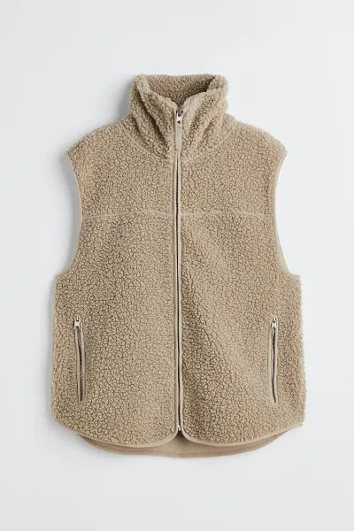 Teddy-bear Vest - Beige - Ladies | H&M US | H&M (US)