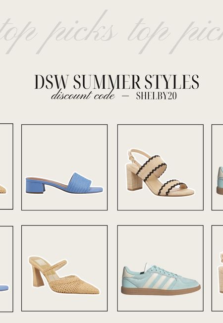 DSW top picks for the Memorial Day weekend sale! I have been loving the blue heels 🦋🍋🍸
Discount code: SHELBY20

#LTKShoeCrush #LTKSaleAlert #LTKStyleTip