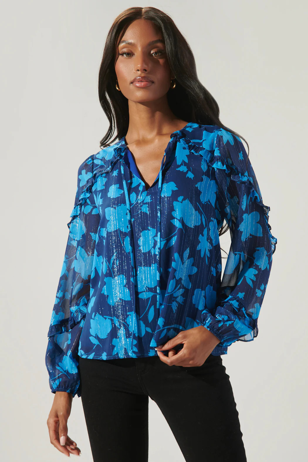 Sweetwater Floral Ammabella Ruffle Blouse | Sugarlips