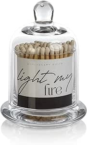 Zodax "Light My Fire Jar of Matches 3.5" x 5" 150 Matches (White) | Amazon (US)