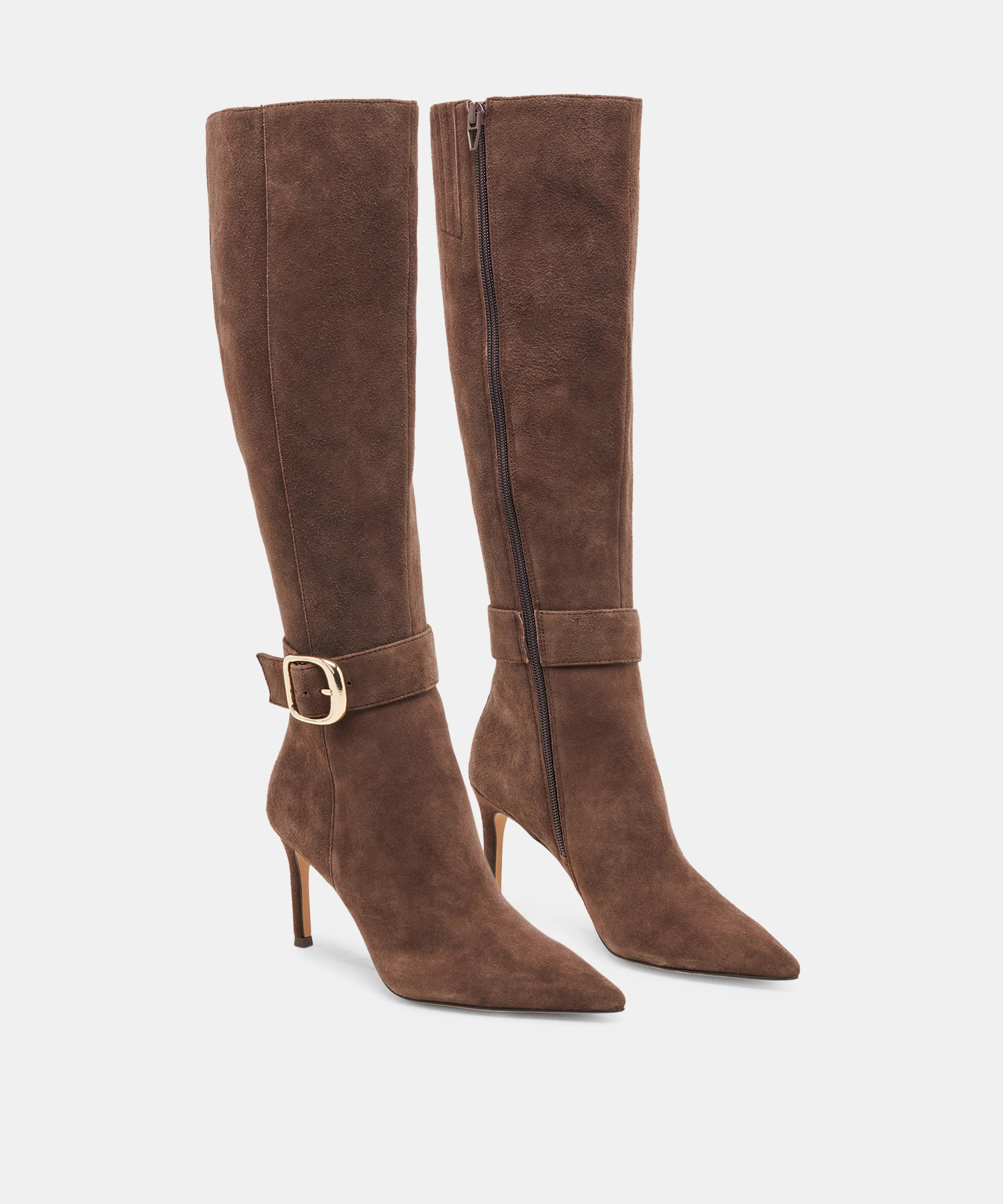 KINZY BOOTS DK BROWN SUEDE | DolceVita.com