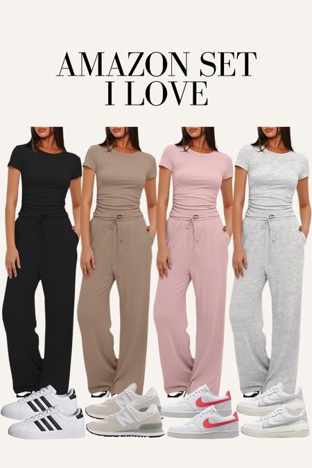 Amazon set I love! Lounge set, matching set, athleisure outfit, women’s sneakers 

#LTKstyletip #LTKfindsunder50