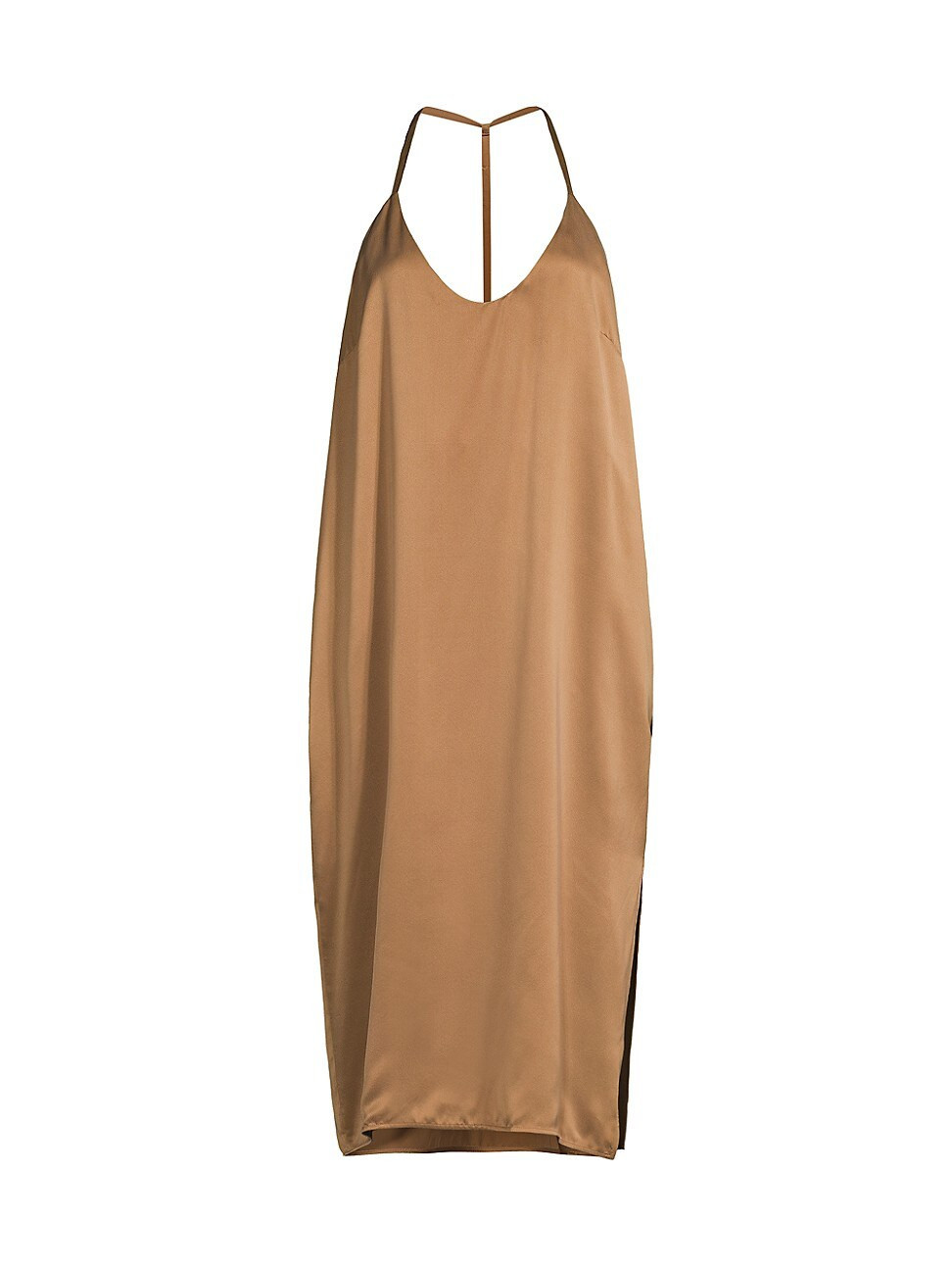 Women's Washable Silk Slip Dress - Lush Caramel - Size Medium | Saks Fifth Avenue