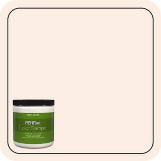 8 oz. #250A-1 Fine White Semi-Gloss Interior/Exterior Paint & Primer Color Sample | The Home Depot