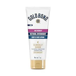 Gold Bond Age Renew Retinol Overnight Body & Face Lotion, With Retinol & Peptide Complex, 7 oz. | Amazon (US)