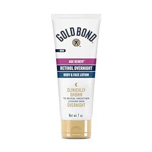 Gold Bond Age Renew Retinol Overnight Body & Face Lotion, With Retinol & Peptide Complex, 7 oz. | Amazon (US)