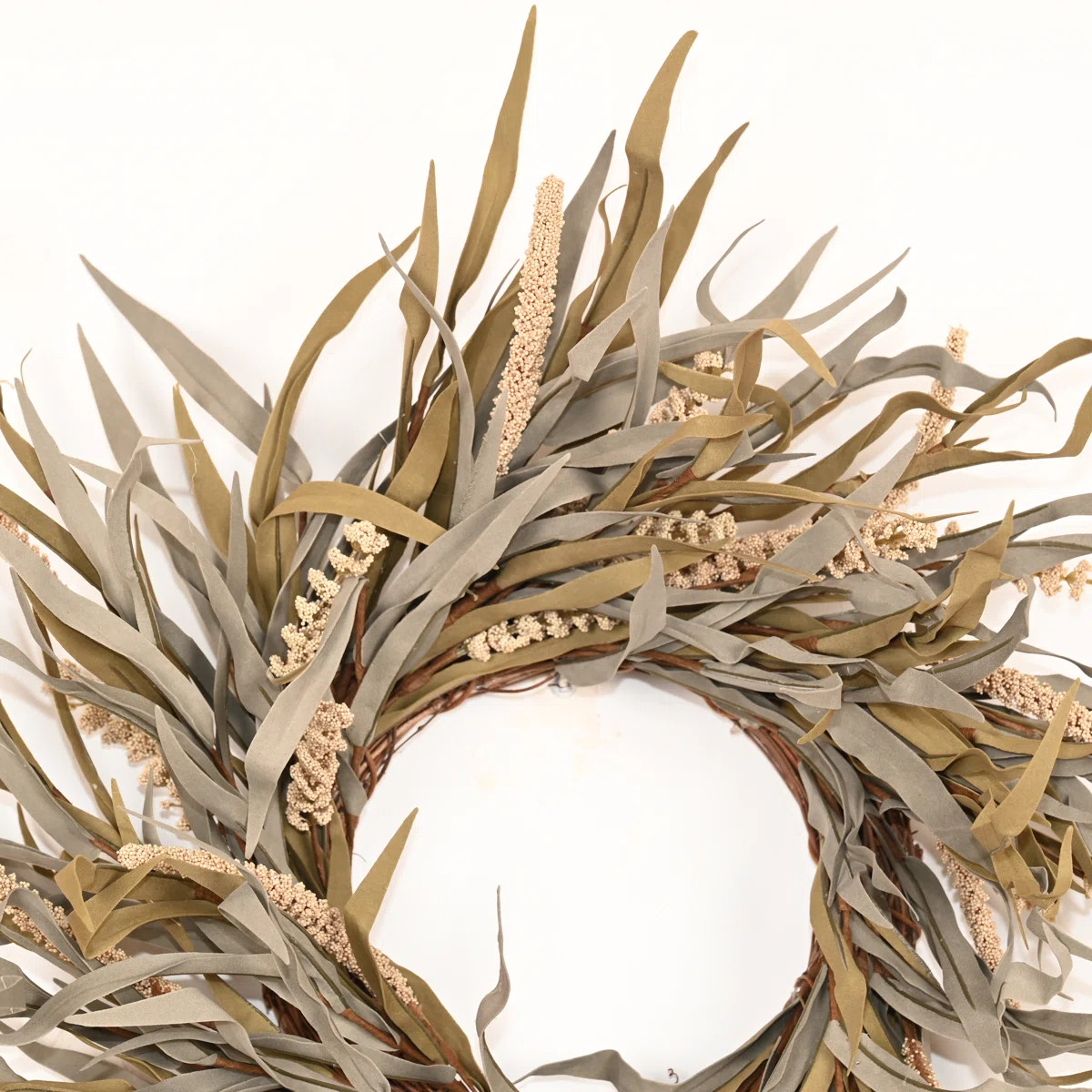 Ophelia & Co. Artificial Farmhouse Blossoms Cluster Fall Leaves Berry Front Door Wreath | Wayfair | Wayfair North America