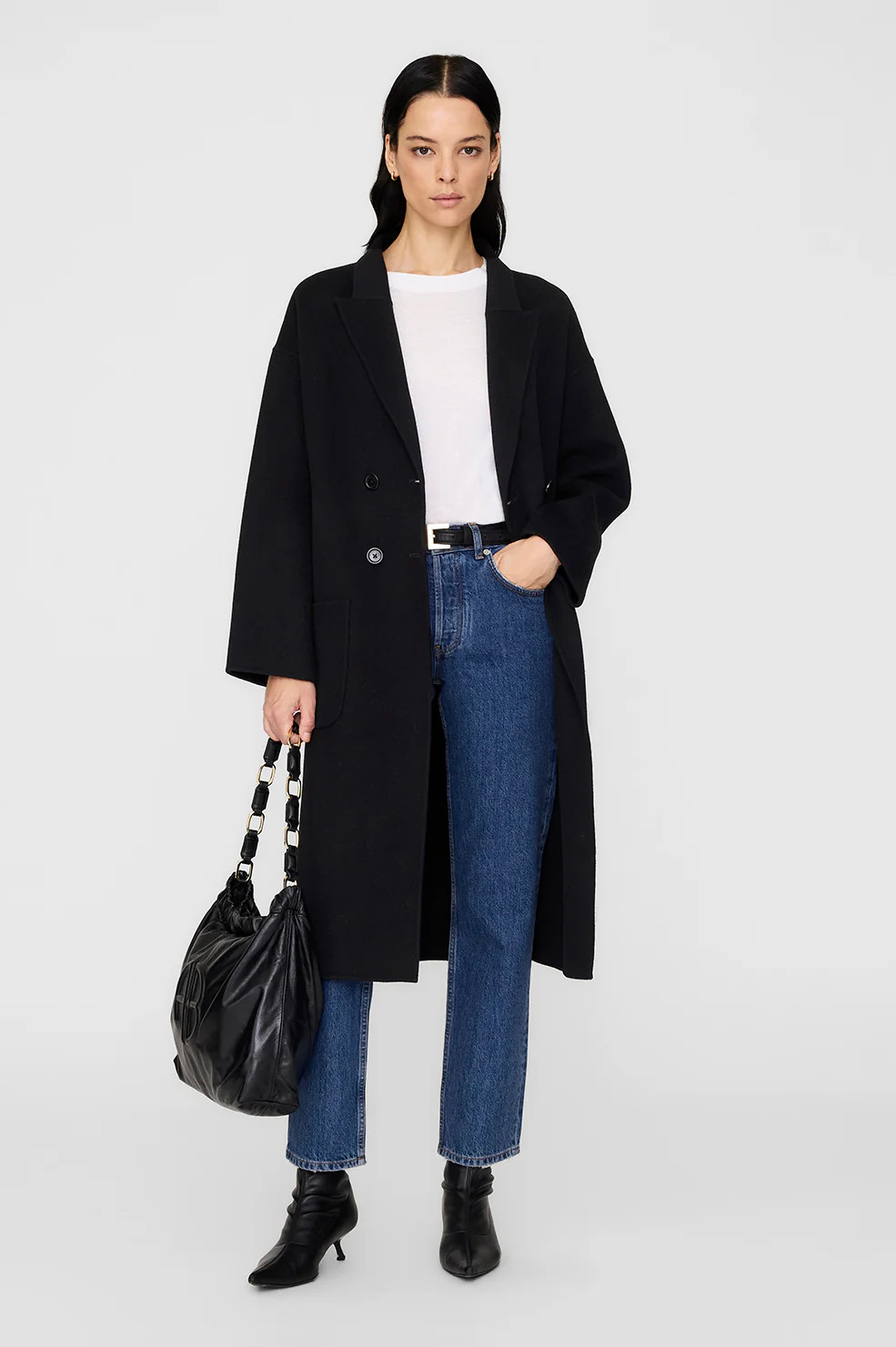 Dylan Coat - Black Cashmere Blend | Anine Bing