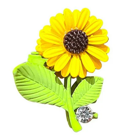 huoge Mini Metal Hair Claw Clips | Flower Shaped Rhinestone Decor Hair Clips | Non-Slip Hair Barrett | Walmart (US)