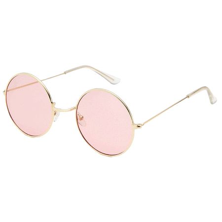 Women s Gold Frame Aviator Polarized Anti-UV Sunglasses(Pink lens) | Walmart (US)