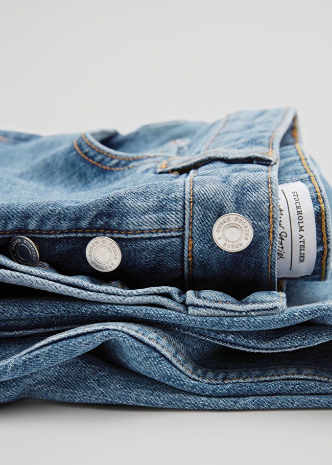 High Waist Tapered Leg Jeans - Dusty Blue - Tapered - & Other Stories US | & Other Stories US