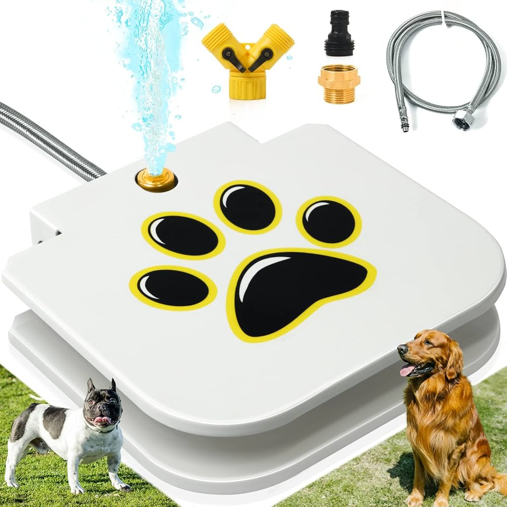 Dog Water Fountain Outdoor Drinking Water Toy for Large Dogs, Paw Activated Water Fountain, Dog S... | Amazon (US)