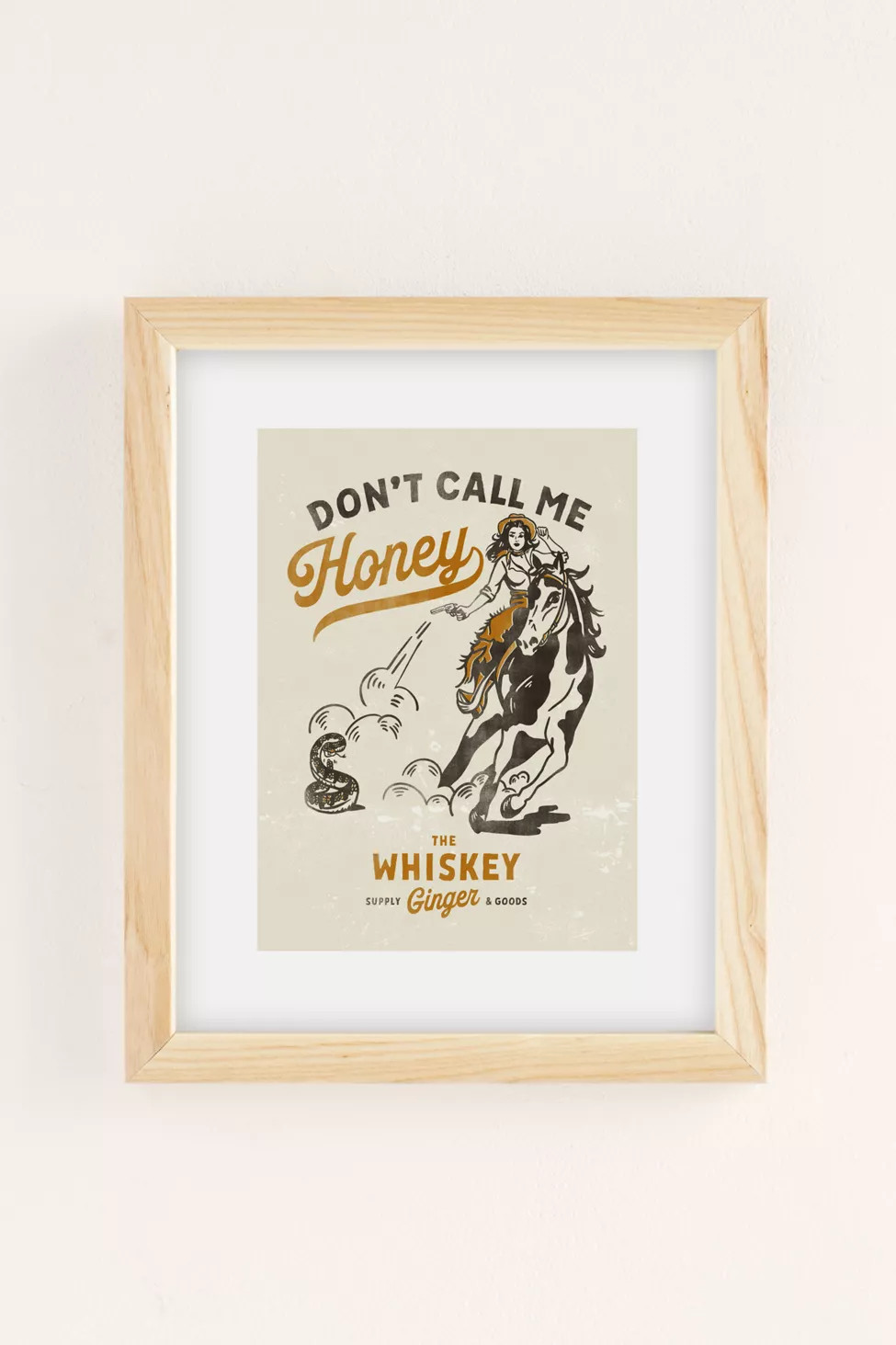 The Whiskey Ginger Don't Call Me Honey Retro Pinup Art Print | Urban Outfitters (US and RoW)