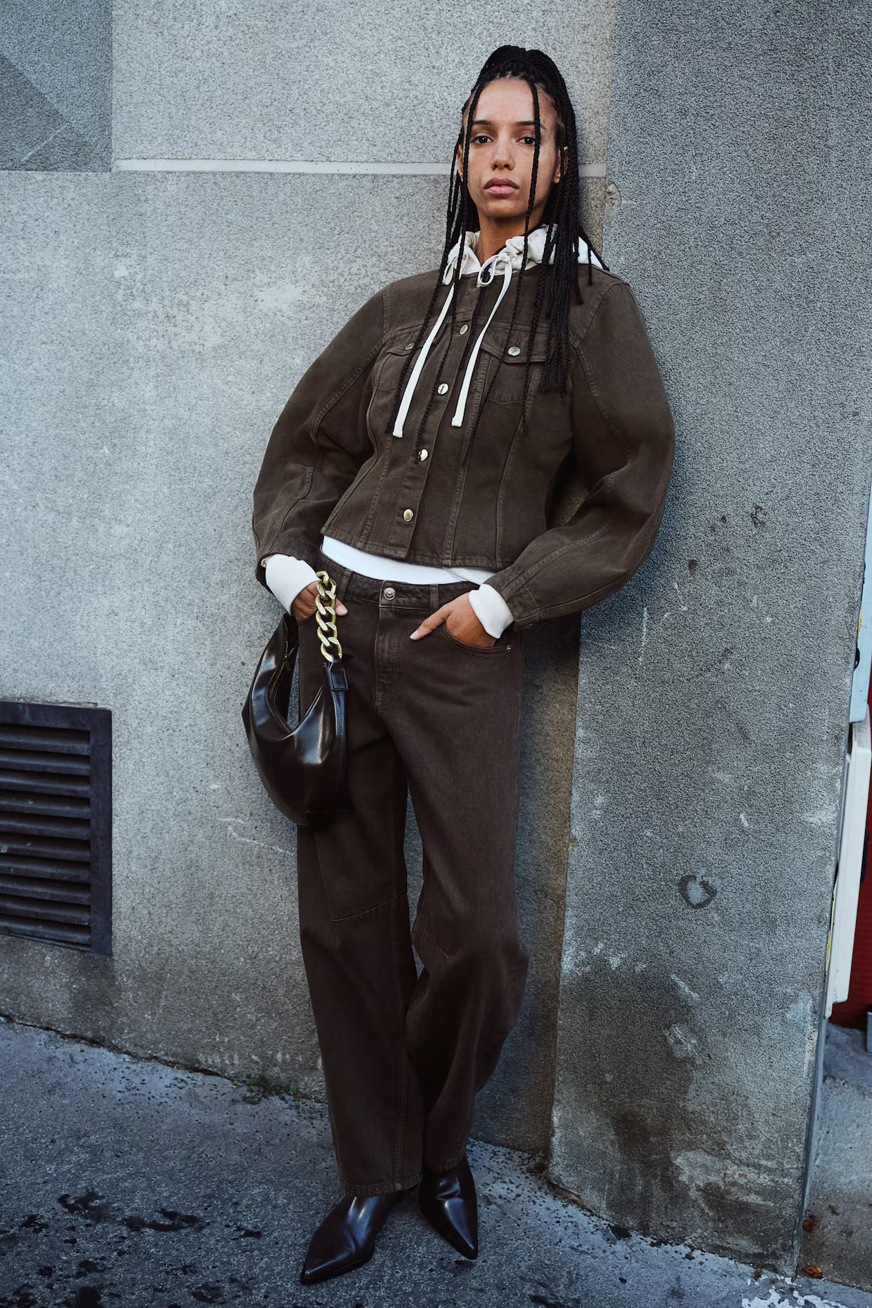 Denim Shirt - Dark brown - Ladies | H&M US | H&M (US + CA)