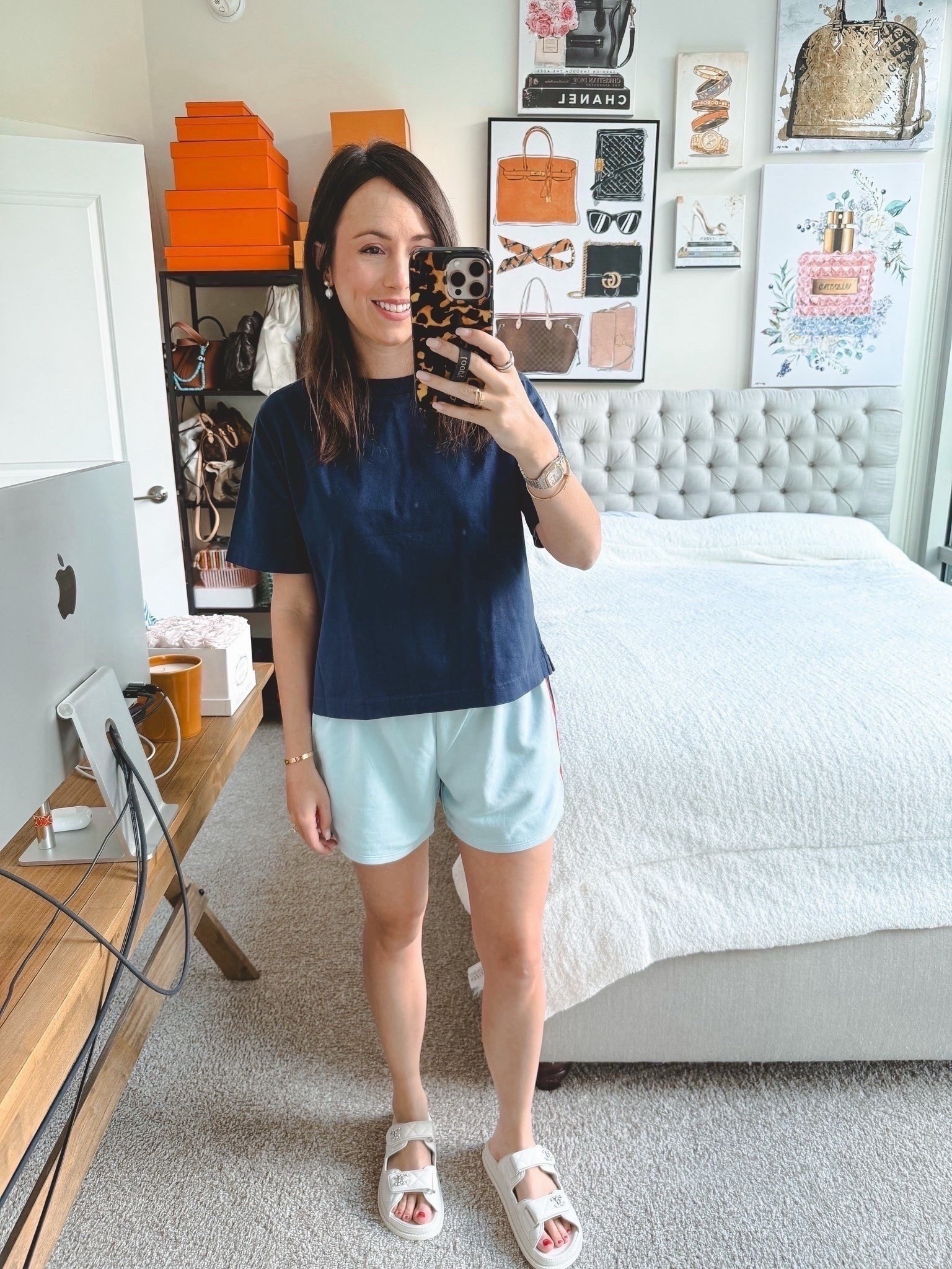J crew navy boxy tee (small) with shorts (small)




#LTKStyleTip #LTKFindsUnder100 #LTKFindsUnder50