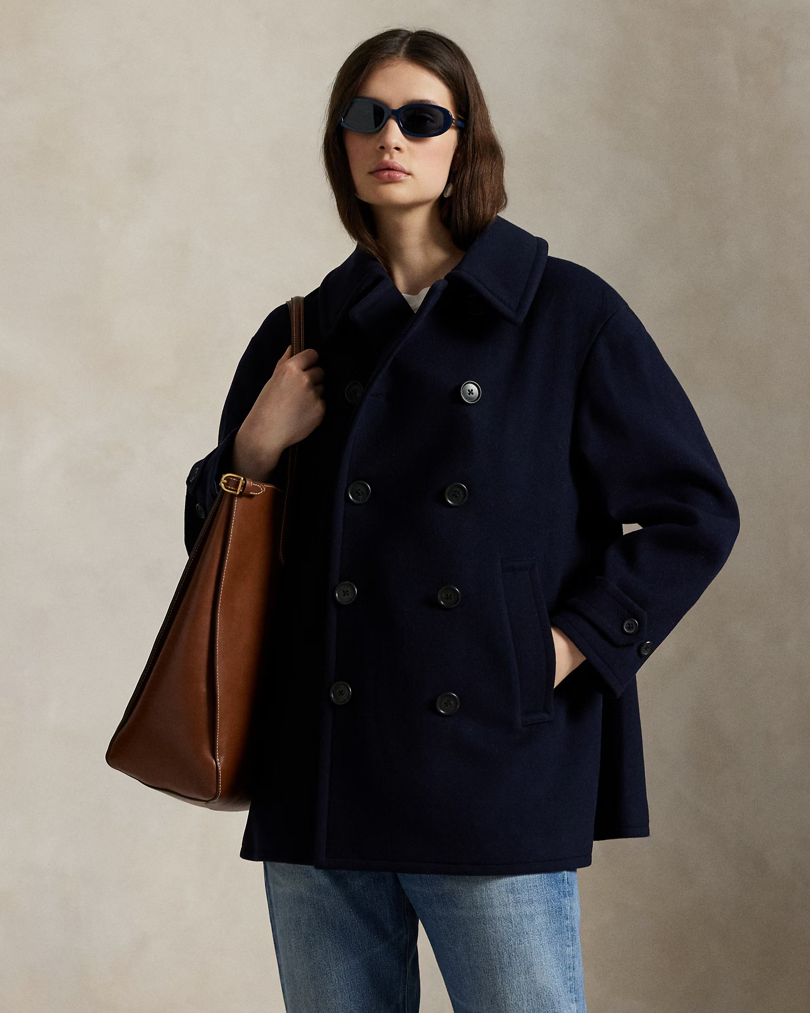Wool Melton Peacoat | Ralph Lauren (UK)